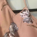 Monteau Pink Flowered Cold Shoulder Off the Shoulder Blouse Women’s XL Photo 4