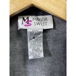 Vtg Maggie‎ Sweet Jean Blazer Jacket Women M Black Floral Embroidered Sequin Art Size M Photo 8