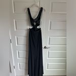 Mac Duggal  68166 Black Floral Sequined Crisscross Bodice Gown‎ Size 2 NWT Photo 8