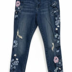 Laurie Felt Los Angeles Denim Jeans Embroidered Floral Design Women's 10 Blue Photo 0