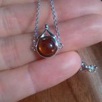 Baltic Amber Round Stone Sterling Silver Bracelet (6 Inch) Photo 8