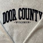 Grey Door County, Wisconsin Crew Neck Sweatshirt Gray Photo 2