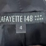 Lafayette 148 New York Black Wrap Dress Size 4 Short Sleeve Quiet Luxury Classic Photo 6