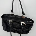 Tiganello Black Leather Shoulder Bag Classic Purse Photo 7