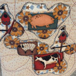 Vintage cottage core Handmade Quilted Farmhouse Vest M Beige Red Size M Photo 4