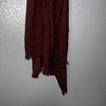 Burgundy Fringe Wrap Scarf Shawl Soft Lightweight Fall Winter Solid Red Photo 1