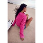 Free People  FP Movement Valley Girl Pullover Sweatshirt Punch Crush Pink XS Logo Photo 2