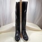 Tommy Hilfiger Womens Gerrie Sz 7 Knee High Boots Black Leather Stretch Calf Photo 2