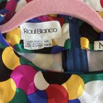 Raul Blanco Nan Duskin Size 10 Silk Colorful Polka Dot Ruffle Party Dress VTG Photo 7