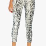 Balance Collection  Crop Leggings Womens S Black White Snake Print High Rise Photo 0