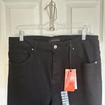 Risen Margo Rhinestone Embellished Mid Rise Crop Straight Jeans Chain Detail 1XL Black Size undefined Photo 2