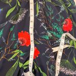 Aerie Floral Silky Wide Leg Casual Pull On PJ Pants EUC Sz M Colorful Navy Blue Photo 8