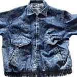 Vintage Roglins Washed Denim Blue Jean Women’s Jacket Sz XL Multi Pockets Photo 2