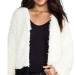 MINKPINK  Cream / Black Faux Fur Coat Photo 1