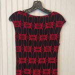 Perseption Concept Red and Black Wrap Midi Dress with Ruffled Hem | Small Photo 5