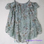 Victoria's Secret New! ruffle babydoll green flowers & metallic thread, size S Photo 1