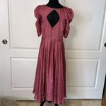 VTG PINK GOLD RHINESTONE PUFF SLEEVE PRINCESS DRESS GOWN Photo 3