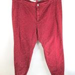 Anthropologie  Pilcro High Rise Denim Legging Skinny Jeans Burnout Floral Red 22W Photo 0