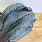 Coach Petite Campus Backpack 23 Green Metallic Polished Pebbled Leather Charm Photo 7