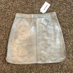Highline  Collective NWT metallic silver mini skirt Photo 3