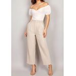 Reformation Framboise Off-Shoulder Linen Top, White, 4 (US) Photo 1
