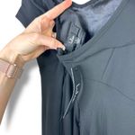 Lulus NWT Dreamy Admiration Black Ruffled Sweetheart Chiffon Maxi Dress Large Photo 9