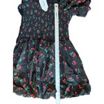 English Factory Black Cherry Print Smocked Mini Dress Medium NWT Photo 11