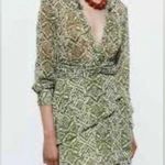 ZARA  Green Patterned Women's Dress size Large Photo 1