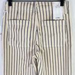 Sam Edelman New Striped Wide Leg Crop Pants Chelsea Cream Indigo Photo 11