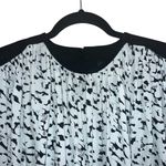 Proenza Schouler NEW NWT Short Sleeve Printed Flowy Top Blue Inky Spot Print Photo 1