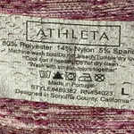 Athleta WOMENS SIZE LARGE MAROON WHITE TBACK ATHLETIC TOP GOOD CLEAN CONDITION Photo 5