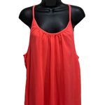 Neon Pink Lined Straps Sheer‎ Chiffon Sleeveless Dress Size M/L Racerback Orange Size M Photo 1