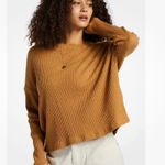 Billabong  Cozy Up Ribbed Gold Sweater size M Photo 3