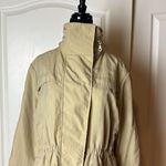 NEW YORK & COMPANY TAN CLASSIC BASIC ZIP UP WINDBREAKER JACKET Photo 3