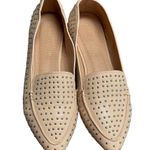 Chase and Chloe Beige Studded Pointed Toe Faux Leather Slip On Flats Size 6 Photo 1