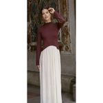 Solid & Striped  The Soglio Long Sleeve Maxi Swetter Dress in Raisin Brown Small Photo 11