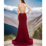 Dancing Queen  Women's Long Maxi Dress Lined Solid Sleeveless‎ Lace Beaded Prom-S Photo 1
