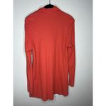 Soft Surroundings  Ribbed Ruched Mock Turtleneck Tunic Size Medium Orange A-Line Photo 1