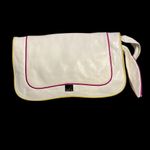 Kooba Vintage Leather Convertible Clutch Crossbody Bag with Neon Trim Photo 1