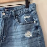 Gap Relaxed Denim Shorts 5” Medium Destroy Jean Shorts Distressed Blue Size 26 Photo 3