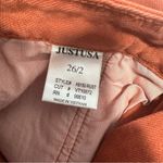 Just USA Size 26/2 Rust Denim High Rise Slim Straight Leg Jeans Chic Neutral NWT Photo 5