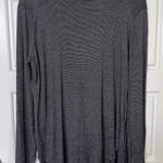 Halogen Nordstrom  Striped Long Sleeve Shirt Black & White Size Medium Photo 0