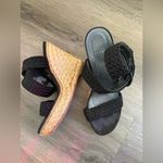 Stuart Weitzman Black and Tan Wedge Shoes 8 1/2 Photo 7