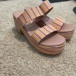 BEA Women's Pink and Yellow Sandals Size 8 Photo 1