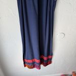 Source Unknown Boho Maxi Dress Vintage Artsy Large Embroidered Floral Sleeveless Ethnic Beaded Photo 2