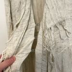 Free People  FP Take a Bow Cardigan Oatmeal Cream Fringe Bow Detail Boho Sweater Photo 5