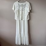 Kings Road NWT Women’s White Maxi Summer‎ Dress with Crochet Cardigan Size M Size M Photo 14