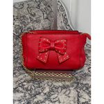 Betsey Johnson Bow Shoulder Crossbody Bag in Red Photo 4