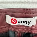 Sunny Maroon Pleather Faux Leather Shorts Casual Summer Festival Moto Vegan Purple Size 27 Photo 1