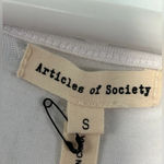 Articles of Society New  white knot front short sleeve oversized top sz S M Photo 2